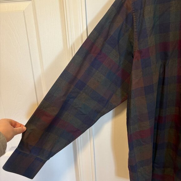 Leo Chevalier Design Men's dress shirt Size XXL 100% cotton, no iron, checkered - Picture 7 of 9